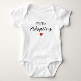 Wir Adoptierte Baby / Child Ankündigung Herz Strampler