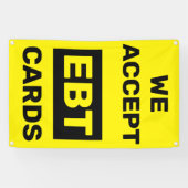 Wir akzeptieren EBT Cards Convenience Store Wall Banner (Horizontal)