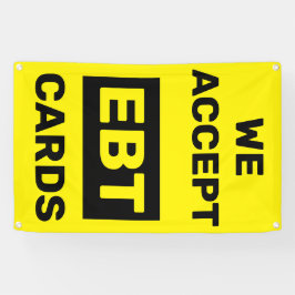 Wir akzeptieren EBT Cards Convenience Store Wall Banner