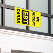 Wir akzeptieren EBT Cards Convenience Store Wall Banner (Äußeres Gebäude)