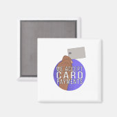 Wir akzeptieren Kartenzahlungen Magnet (Vorderseite/Rückseite)