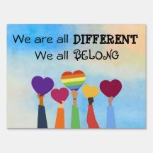 Wir alle Belong Werft Schild 18 x 24