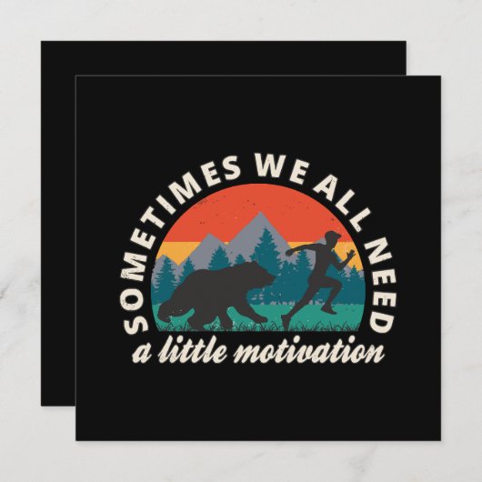 Wir alle brauchen einen kleinen Motivationsspass Einladung (Vorne/Hinten)