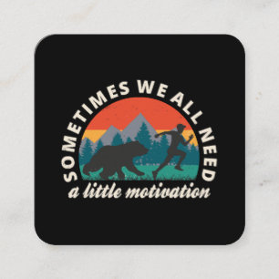 Wir alle brauchen einen kleinen Motivationsspass Quadratische Visitenkarte