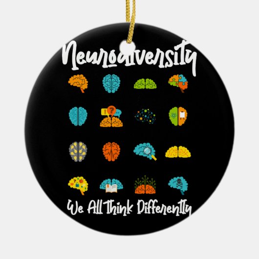Wir alle denken anders an das Shirt der Neurovielf Keramik Ornament (Vorne)