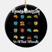 Wir alle denken anders an das Shirt der Neurovielf Keramik Ornament (Hinten)