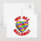 Wir alle gehören zum Rätselherz Postkarte (Vorne/Hinten)