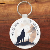 Wir alle klammern uns an das gleiche Moon Inspirat Schlüsselanhänger (Rückseite)