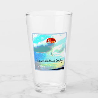 Wir alle können den Himmel, den Fallschirm, Ihren Glas