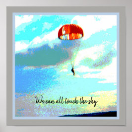 Wir alle können den Himmel, Fallschirm, Inspiratio Poster