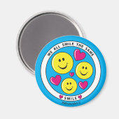 Wir alle lächeln das gleiche_Round Magnet 2.25" (Vorderseite/Rückseite)