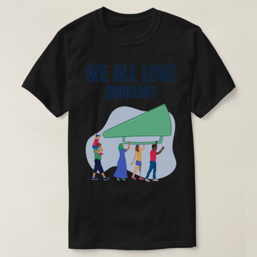 Wir alle Liebe Origami T-Shirt (Design vorne)