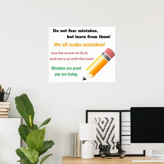 Wir alle machen Fehler Poster (Heimbüro)