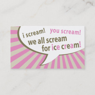 wir alle schrecken nach Eiscreme-Lochkarte Treuekarte
