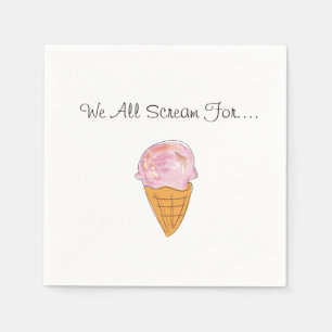 Wir alle Schrei für Eiscreme-Servietten Serviette