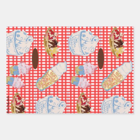 Wir alle schreien nach Eiscreme Geschenkpapier Set (Vorderseite)