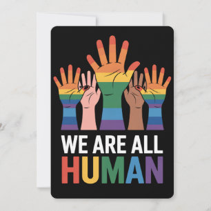 Wir alle sind der menschliche Rainbow LGBTQ-Stolz, Einladung
