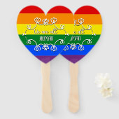 Wir alle sind der Monat mit dem LGBTQ Fächer (Vorne und Hinten)