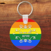 Wir alle sind der Monat mit dem LGBTQ Schlüsselanhänger (Rückseite)