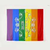 Wir alle sind der Monat mit dem LGBTQ Wandteppich (Vorderseite (Horizontal))