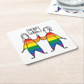 Wir alle sind gleich rechteckiger pappuntersetzer (angewinkelt)