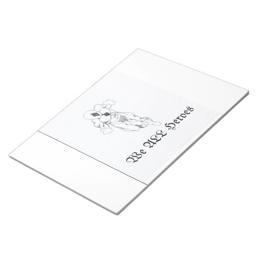 Wir alle sind Heroes-Notizblock Notizblock (angewinkelt)