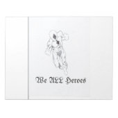 Wir alle sind Heroes-Notizblock Notizblock (Vorderseite)