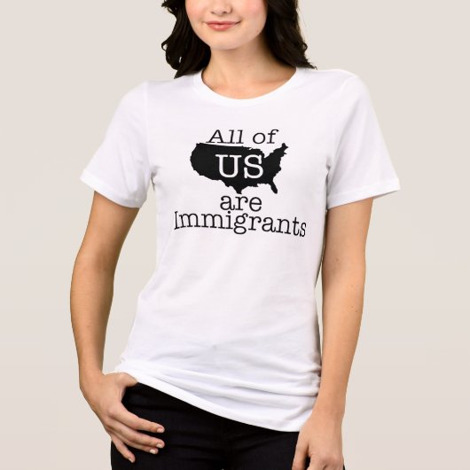 Wir alle sind Immigranten Tri-Blend Shirt (Vorderseite)