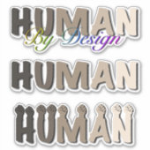 Wir alle sind Menschen | Eine globale Gemeinschaft Aufkleber (Vorderseite)