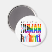 Wir alle sind Menschen Magnet (Vorderseite/Rückseite)
