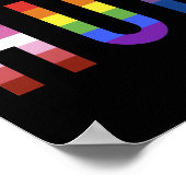 Wir alle sind Menschen mit LGBTQ+-Flaggen für Stol Poster (Ecke)