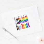 Wir alle sind Menschen Runder Aufkleber (Umschlag)