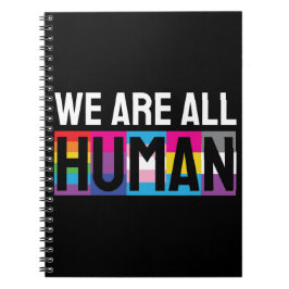 Wir alle sind menschliche LGBTQIA+ Notizblock