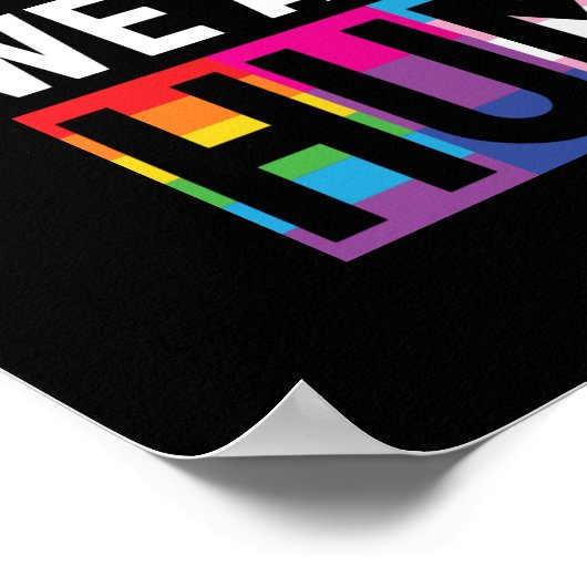 Wir alle sind menschliche LGBTQIA+ Poster (Ecke)