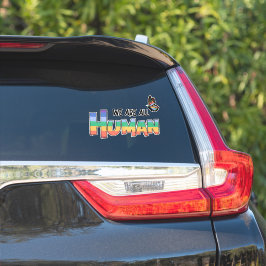 Wir alle sind menschlicher Regenbogen Aufkleber