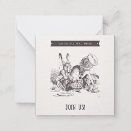 Wir alle sind verrückt hier mitteilungskarte