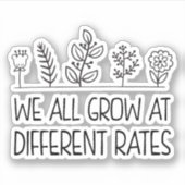 Wir alle wachsen zu unterschiedlichen Preisen beso Aufkleber (Vorderseite)