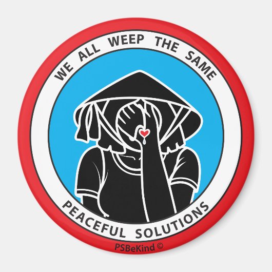 Wir alle weinen das gleiche 4 Red_3" Magnet (Vorne)