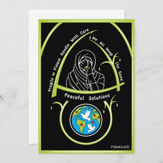 Wir alle weinen die gleiche 3_flat Card 12x18" (Vorne/Hinten)