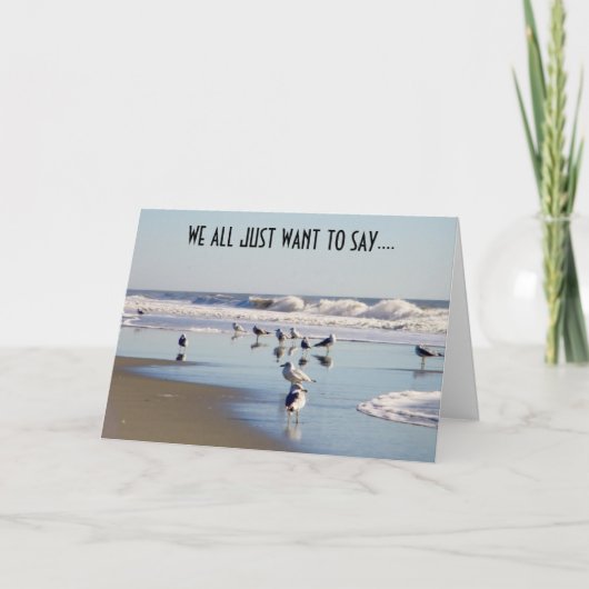 WIR ALLE WOLLTE NUR, GLÜCKLICH ZU SAGEN KARTE (Vorderseite)