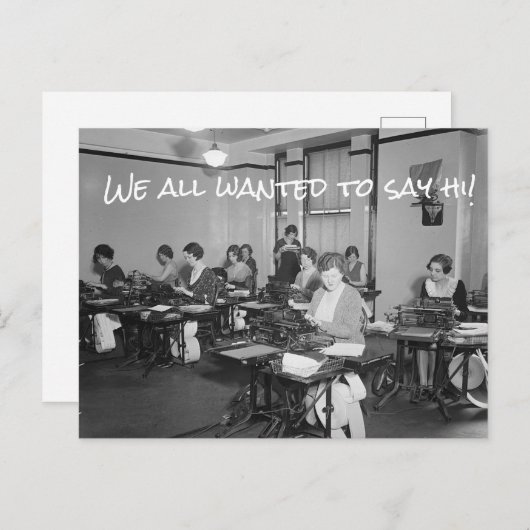 Wir alle Wollte zu Say Hi!Postkarte Postkarte (Vorne/Hinten)