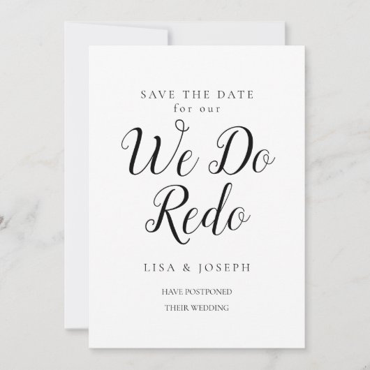 Wir ändern das Datum Save the Date-Foto Date (Vorderseite)
