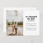 Wir änderten das Datum, konnten aber nicht warten Ankündigungspostkarte (Vorne/Hinten)