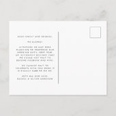 Wir änderten das Datum, konnten aber nicht warten Ankündigungspostkarte (Rückseite)