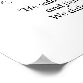 Wir aßen ihm ein mattes Plakat (Ecke)