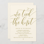 Wir band den Knoten, das Hochzeitsfeier-Party Einladung (Vorne/Hinten)