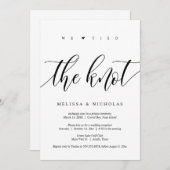 Wir band den Knoten, das Hochzeitsfeier-Party Einladung (Vorne/Hinten)