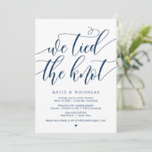 Wir band den Knoten, das Hochzeitsfeier-Party Einladung (Stehend Vorderseite)