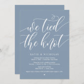 Wir band den Knoten, das Hochzeitsfeier-Party Einladung (Vorne/Hinten)