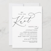 Wir band den Knoten, Hochzeitsfeier Abendessen Par Einladung (Vorderseite)